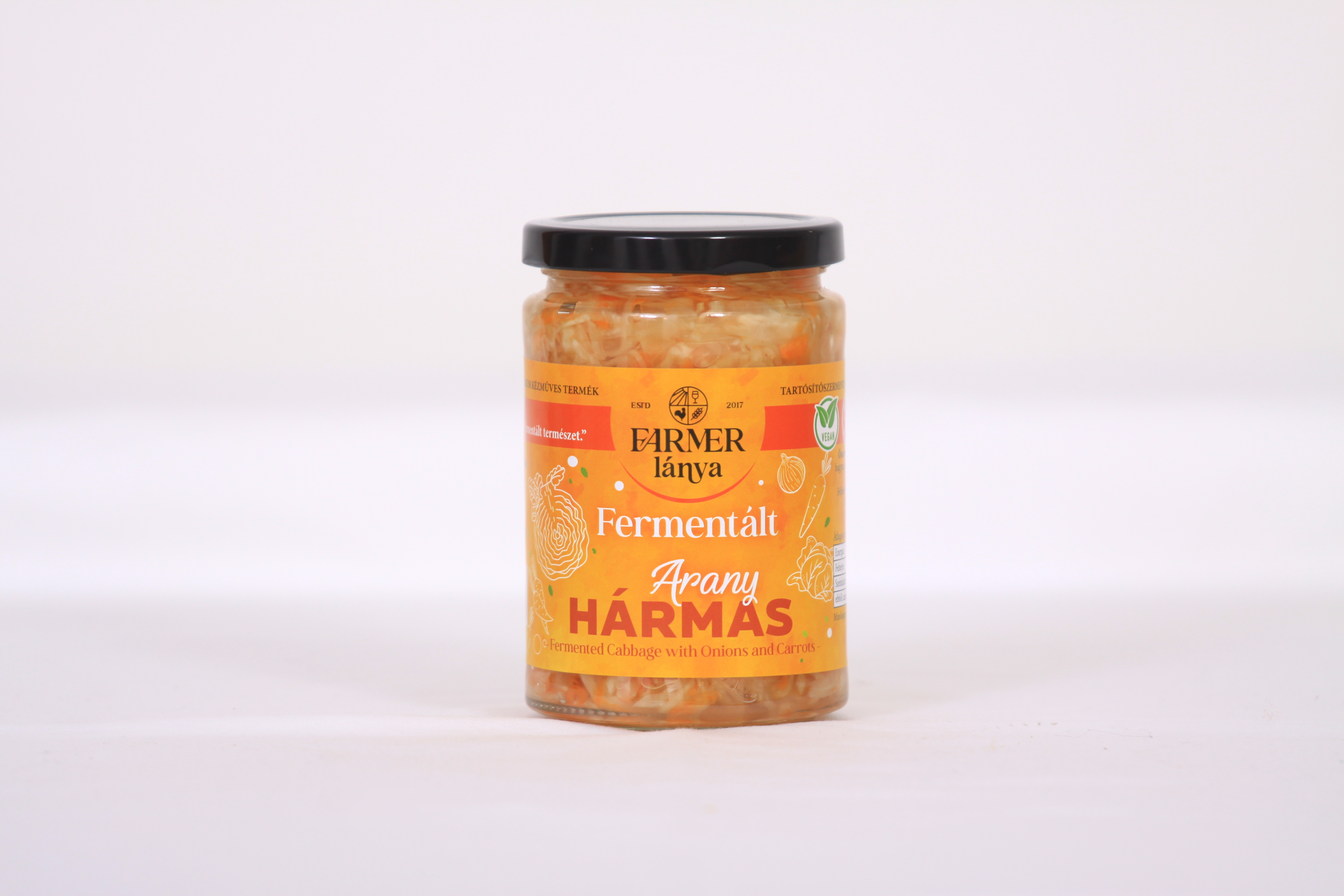 Farmer Lánya fermentovaná zlatá trojica (kapusta, mrkva a cibuľa) 370 ml