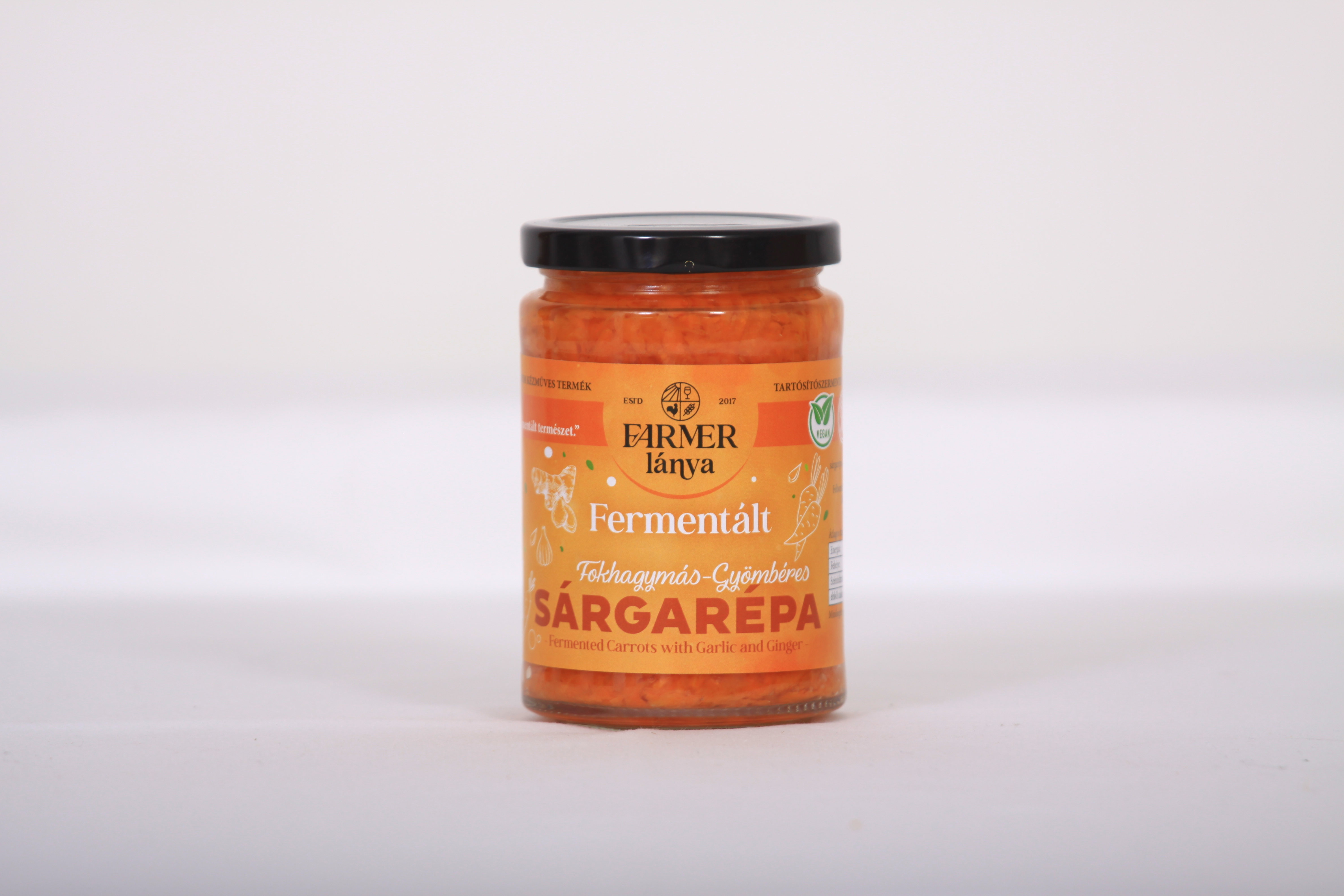 Farmer Lánya fermentovaná cesnakovo-gingerová mrkva 370 ml