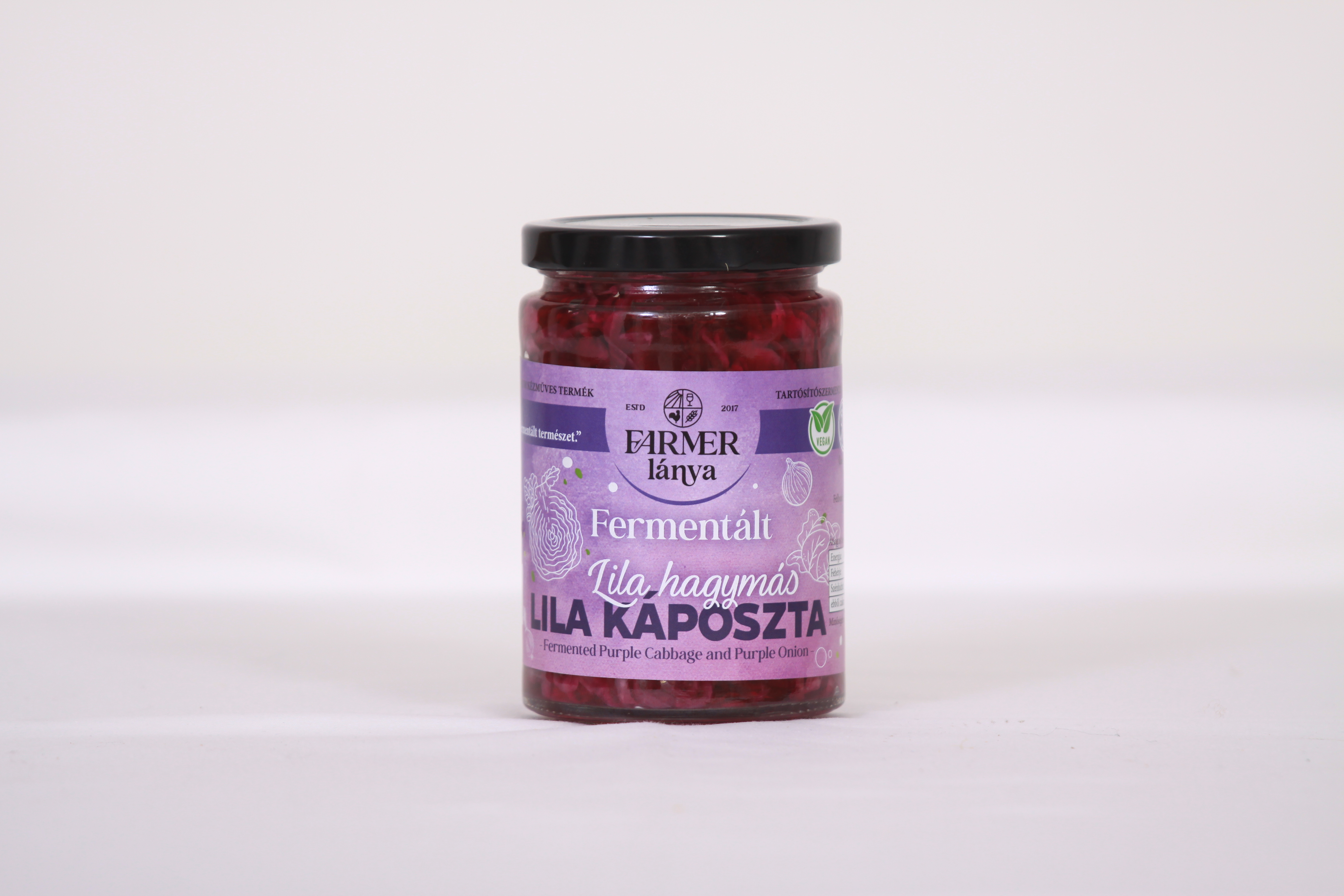 Farmer Lánya fermentované fialové kapusta s fialovou cibuľou 370 ml