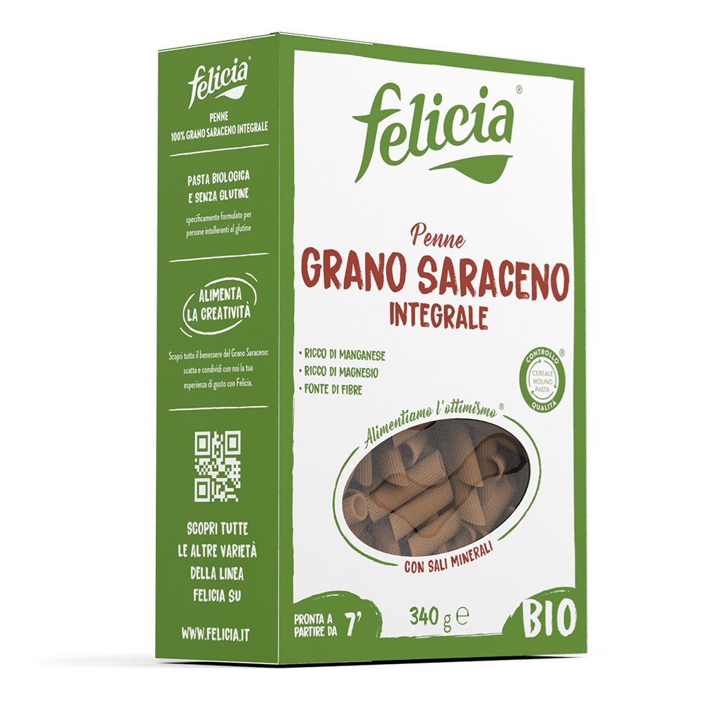 Felicia Bio bezlepkové pohánkové penne cestoviny 250 g
