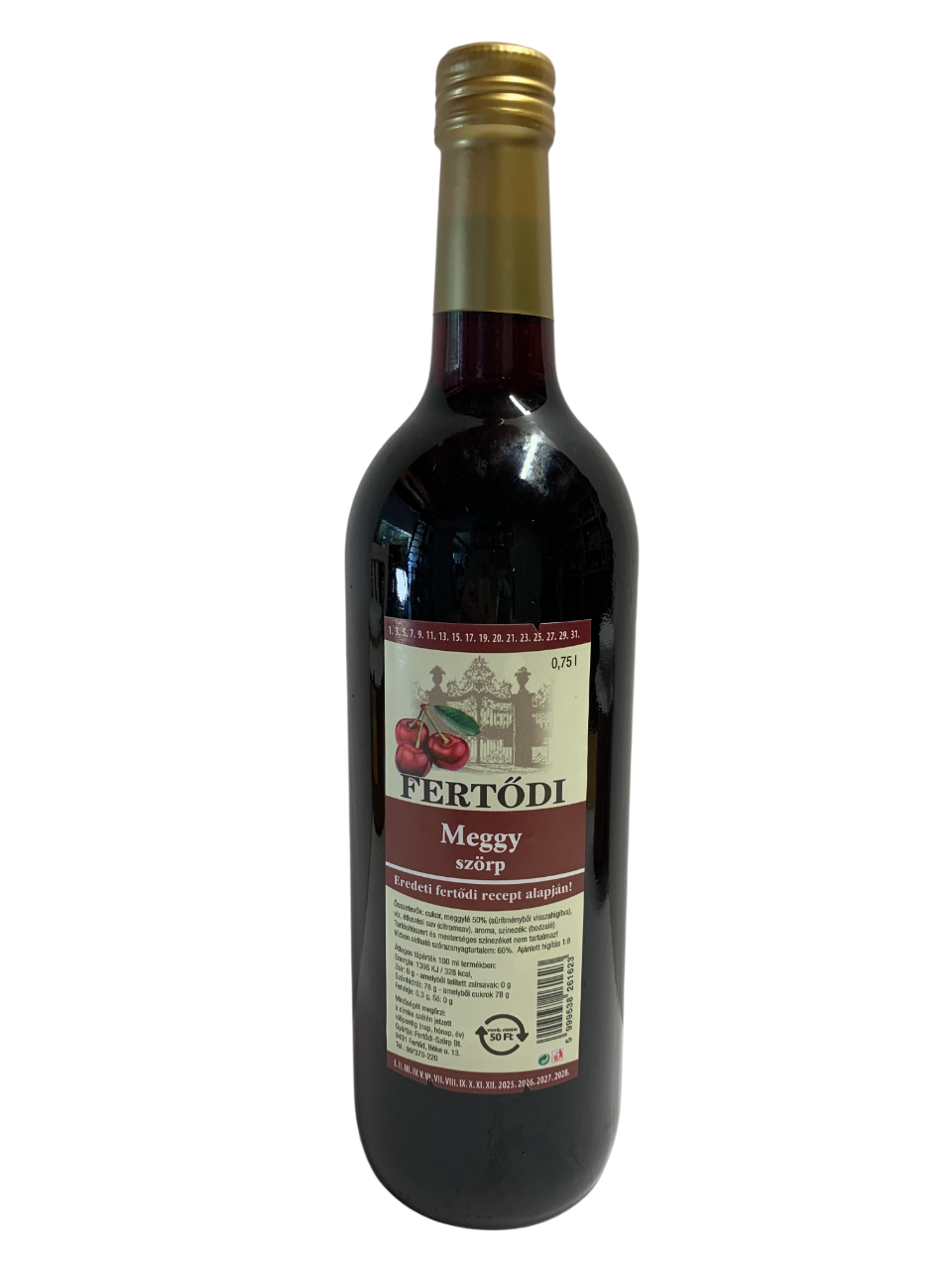 Fertődi čerešňový ovocný sirup 750 ml