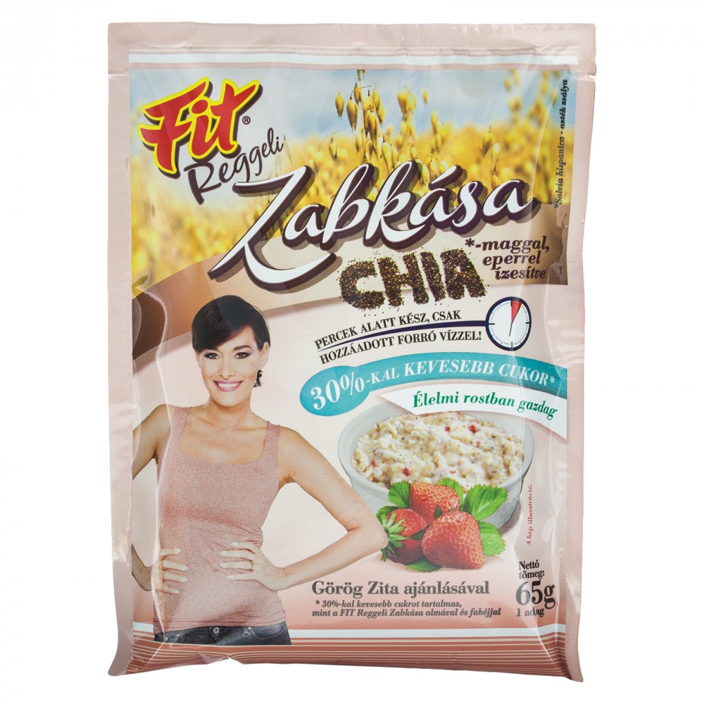 Fit raňajkové ovce s chia semená a jahodami 65 g