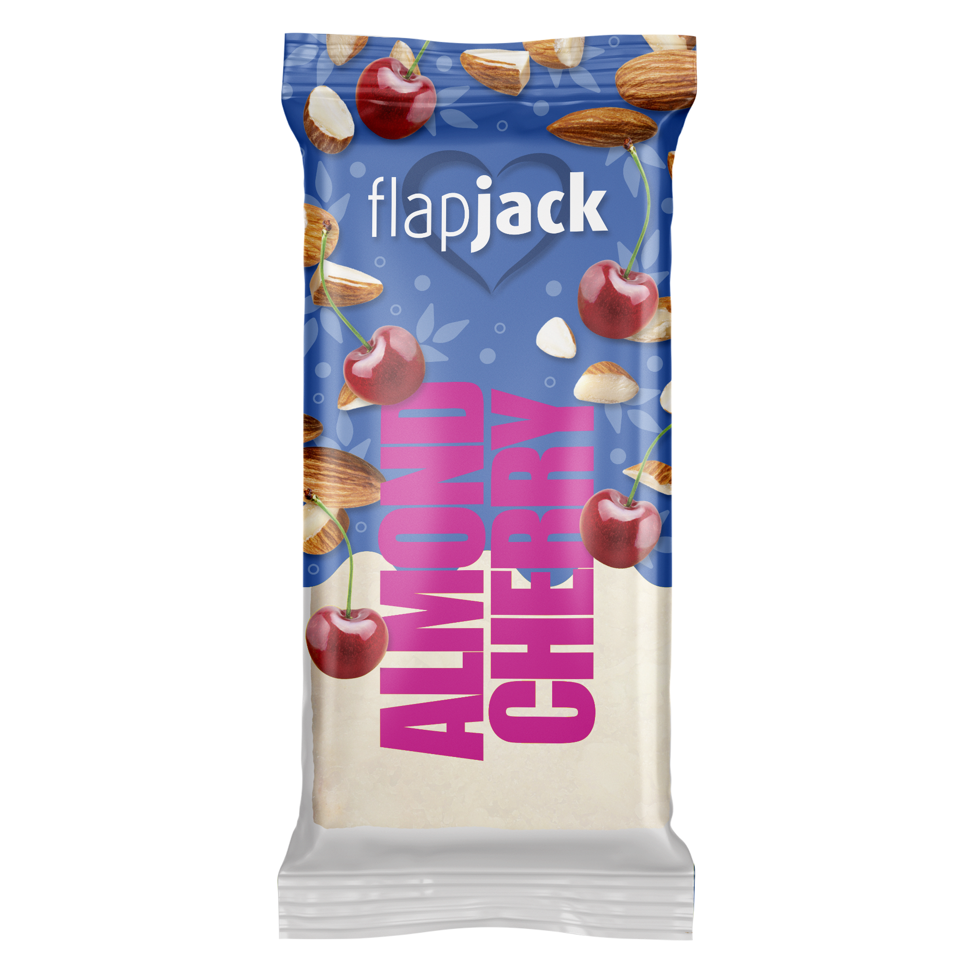 FlapJack ovsená tyčinka s višňou a mandľou v bielej poleve 100 g