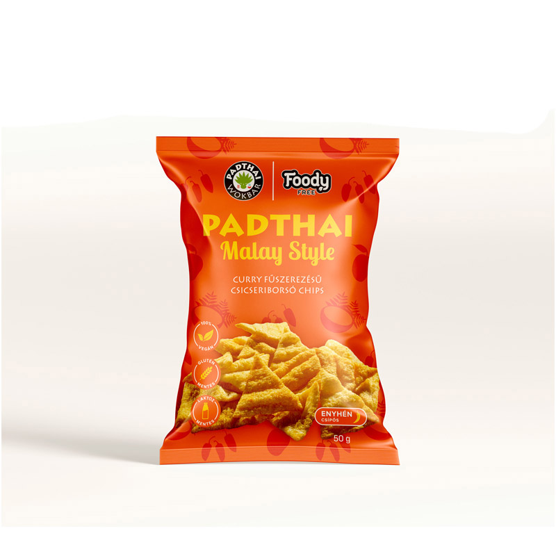 Foody Free bezlepkové cíceročkové chipsy padthai malajského štýlu s príchuťou kari 50 g
