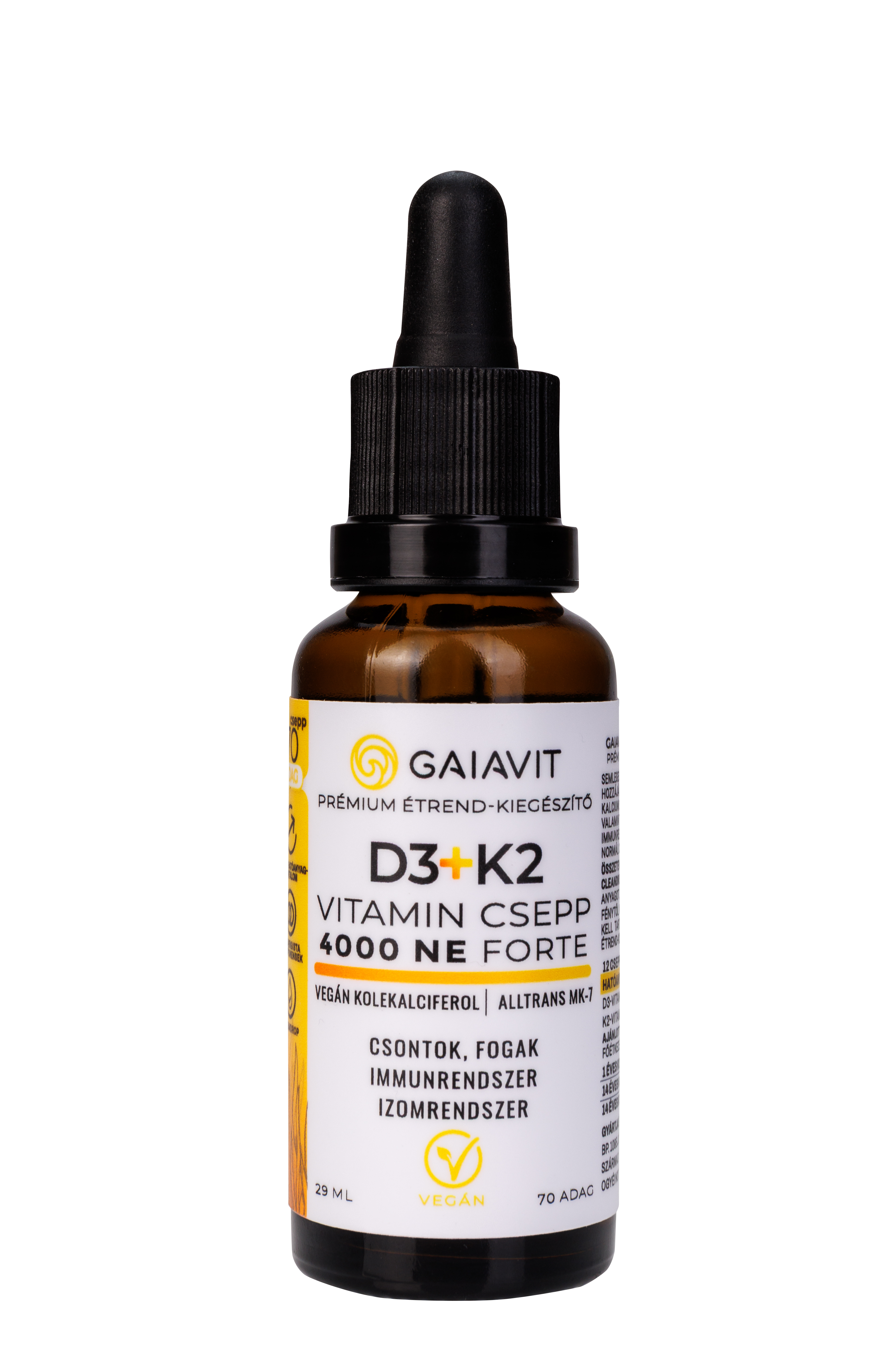 Gaiavit d3+k2 vitamín kvapky 4000 forte 29 ml