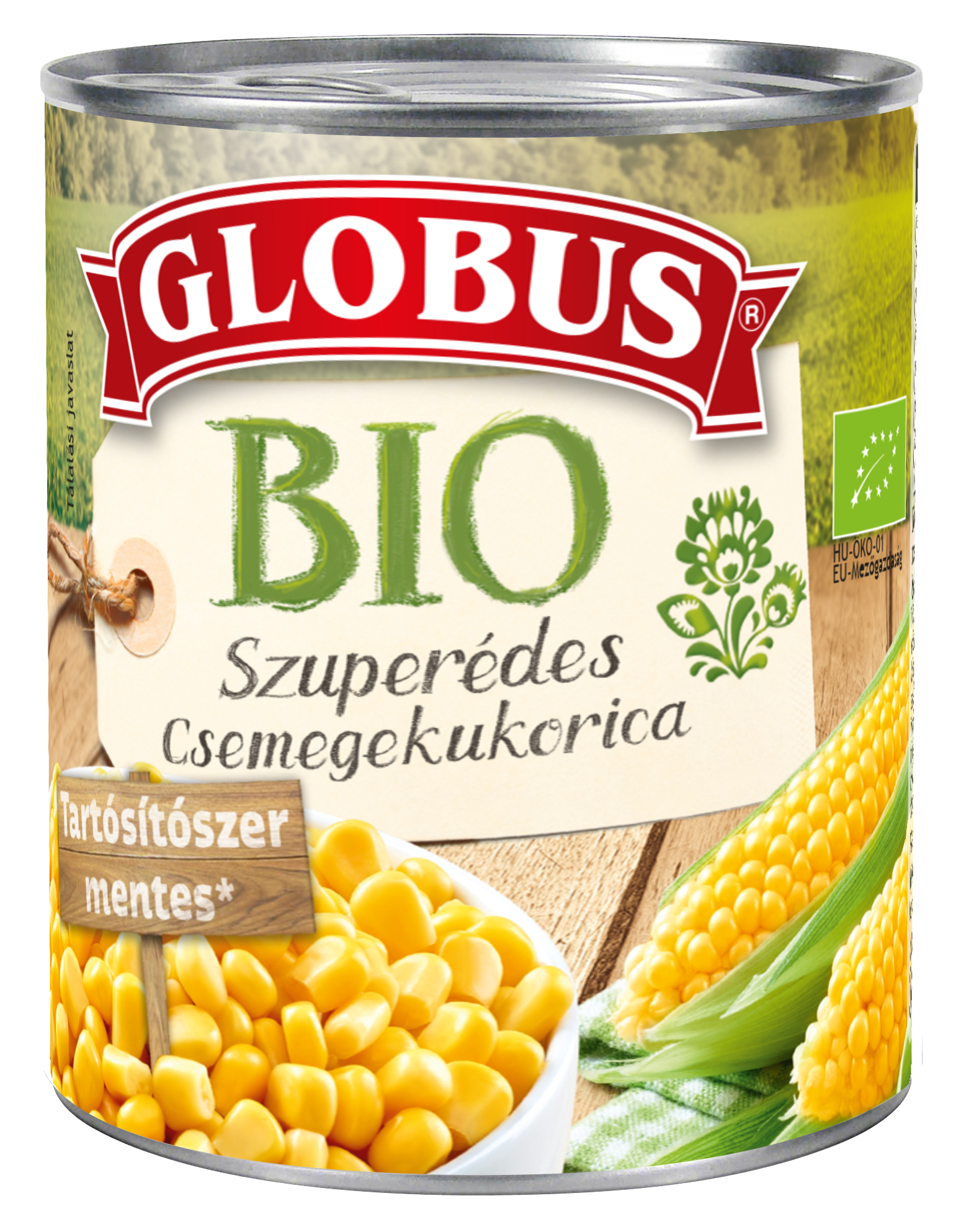 Globus bio super sladká konzervovaná kukurica 1 ks