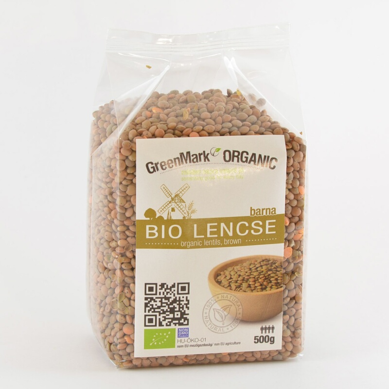 GreenMark Organická Bio Hnedá Šošovica 500 g