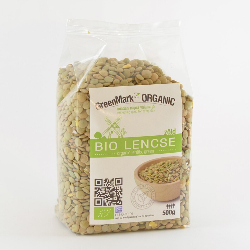 GreenMark Organic zelená šošovica 500 g