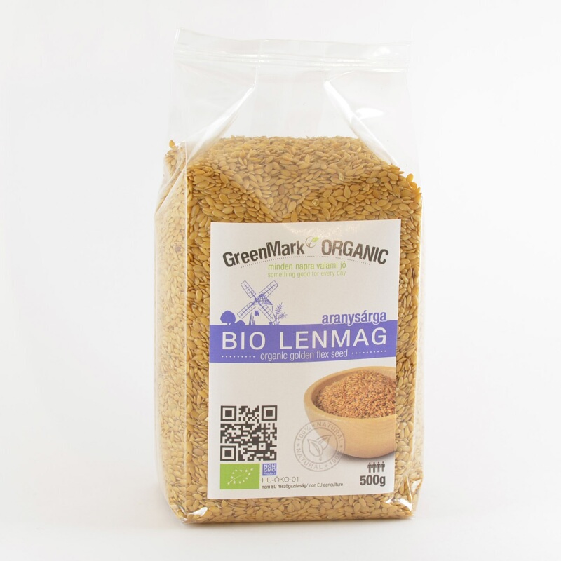 GreenMark Organické Bio Zlatisté Ľanové Semienka 500 g