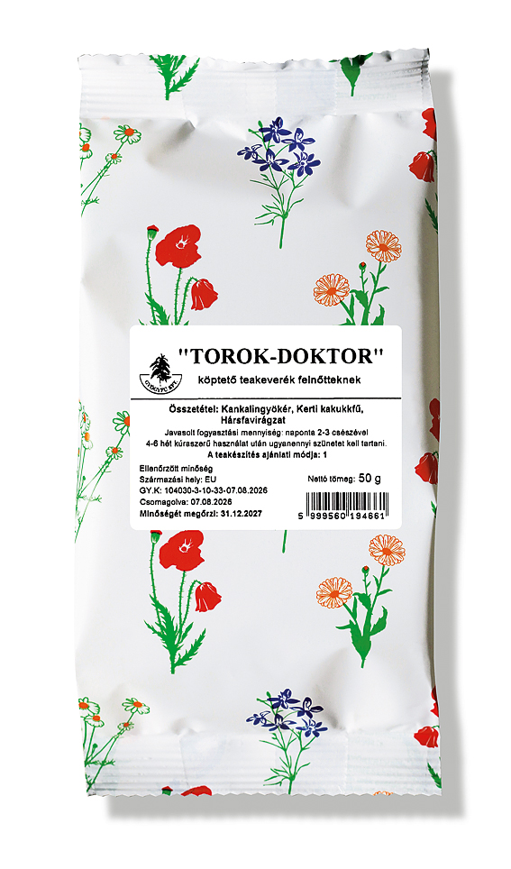 Gyógyfű torok-doktor (expektorant pre dospelých) čajová zmes 50 g