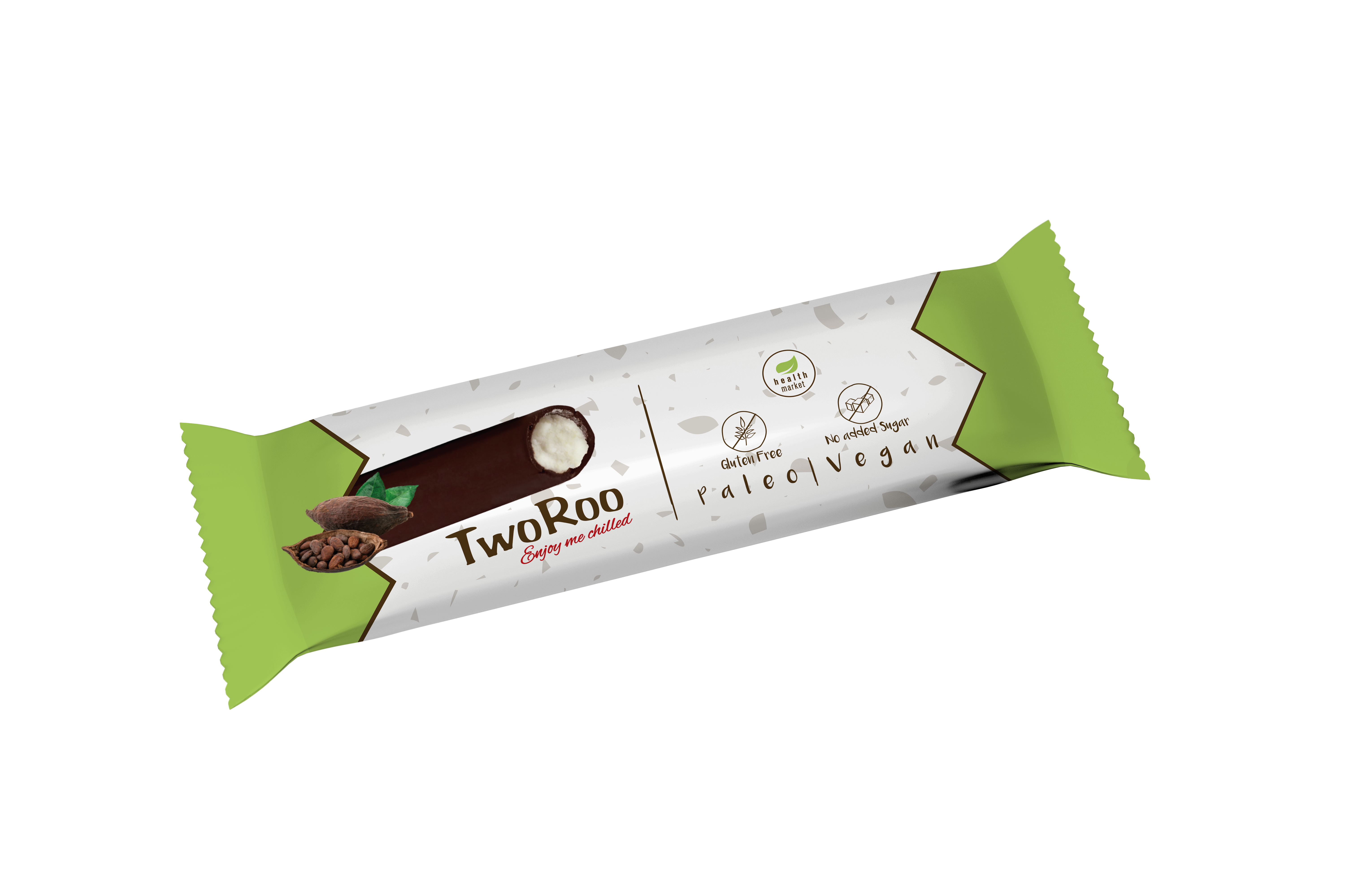 Health Market TwoRoo tyčinka s citrónovo-vanilkovou príchuťou v horkej čokoláde 30 g