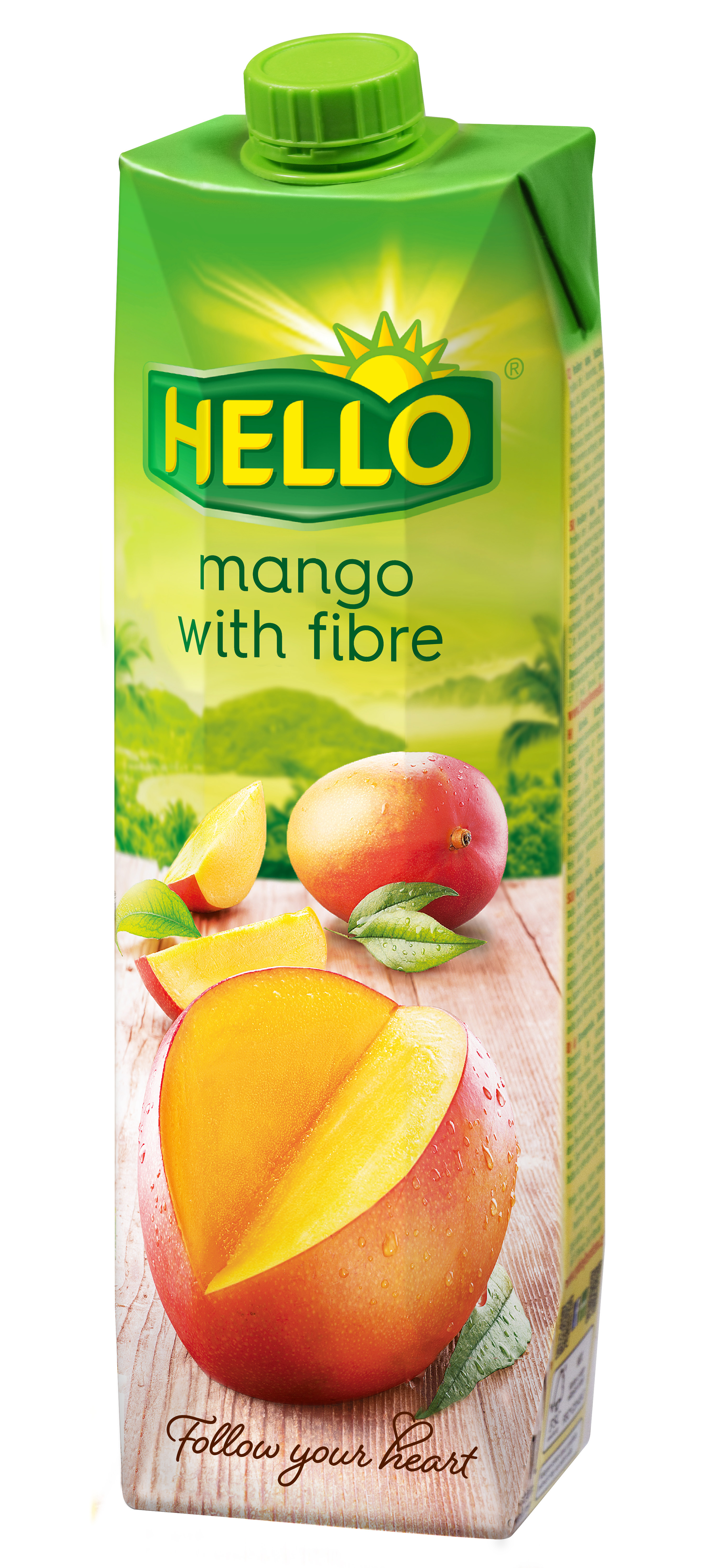 Hello mango ovocný nápoj s dužinou 25 % obsah ovocia 1000 ml