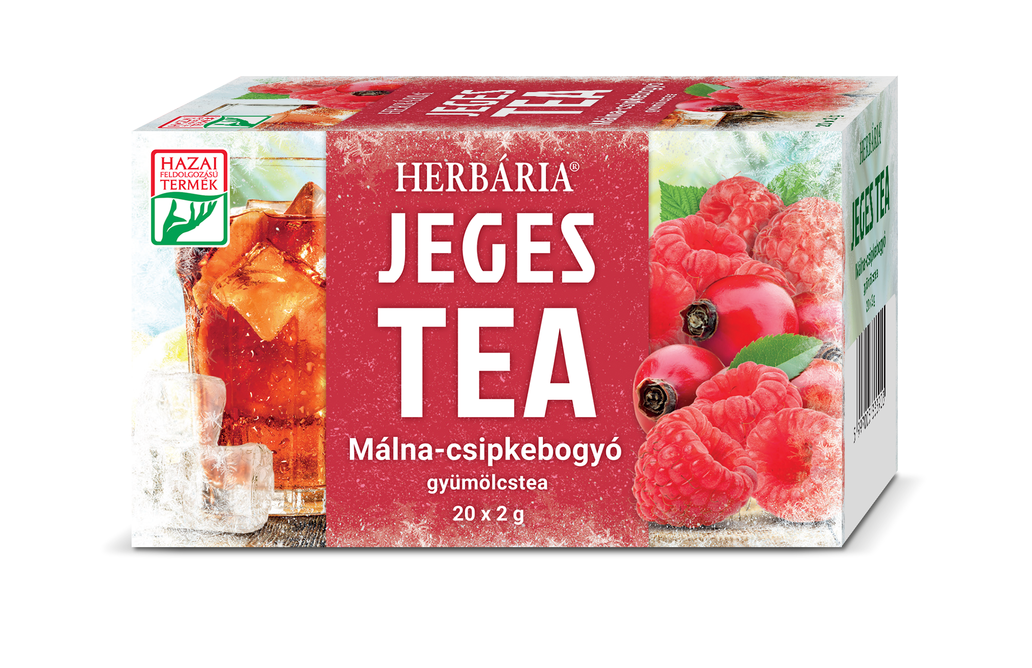 Herbária ľadový čaj malina-róža šípková ovocný čaj 20x2g 40 g