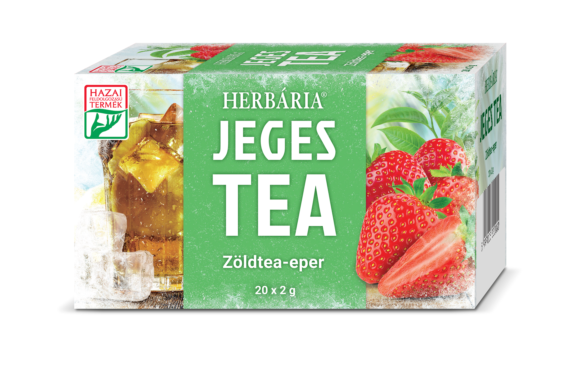 Herbária ľadový čaj zelený čaj-jahoda 20x2g 40 g