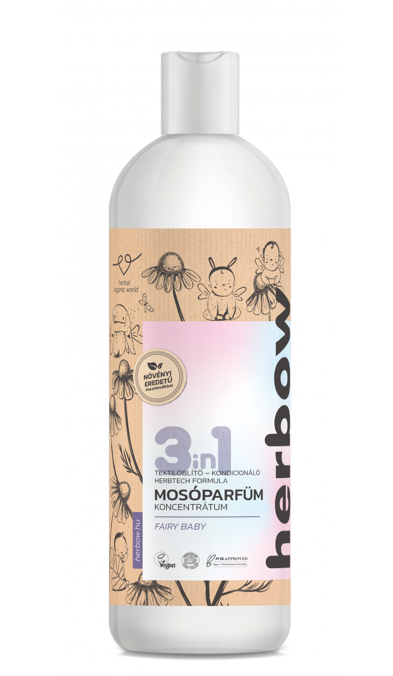 Herbow 3in1 prací parfum, aviváž a kondicionér koncentrát vílie bábätko 1000 ml