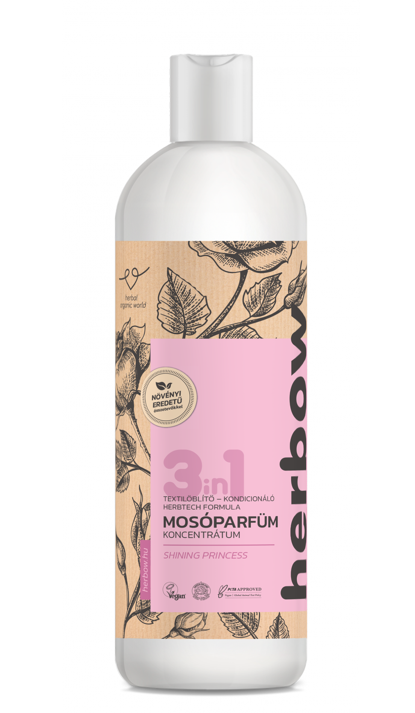 Herbow 3in1 prací parfum, aviváž a kondicionér koncentrát žiarivá princezná 1000 ml