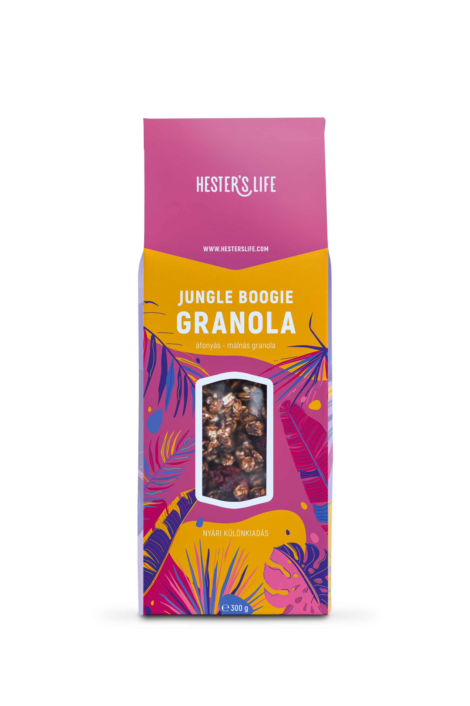 Hester's Life Jungle Boogie čučoriedkovo-malinová granola 300 g