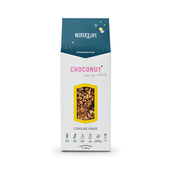 Hester's Life Čokoládovo-kokosová granola cookies 320 g