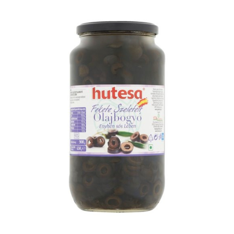 Hutesa čierne plátky olúpaných olív 935 ml