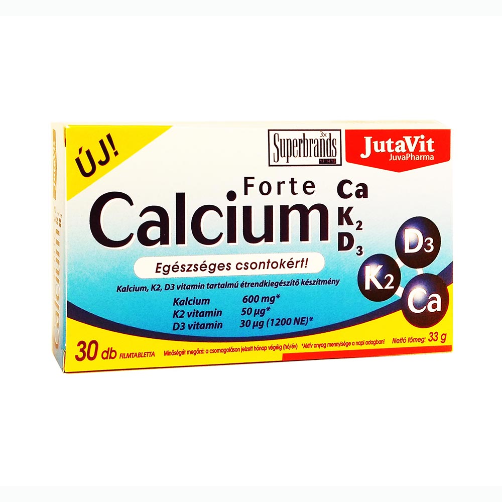 Jutavit Calcium forte + K2 + D3 tablety 30 ks