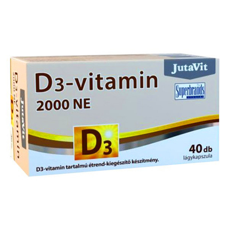 JutaVit Vitamín D3 v mäkkých kapsulách 40 ks