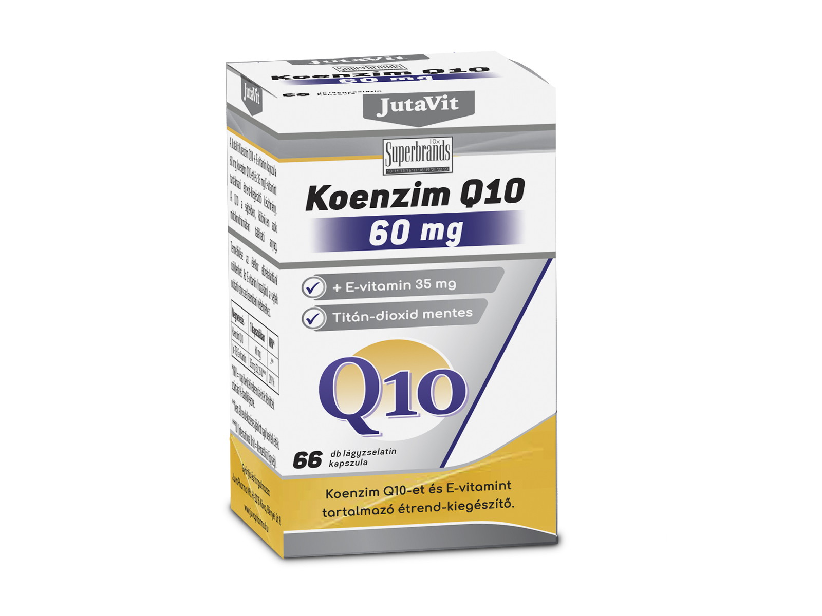 JutaVit Koenzým Q10 mäkká kapsula 60 mg 66 ks