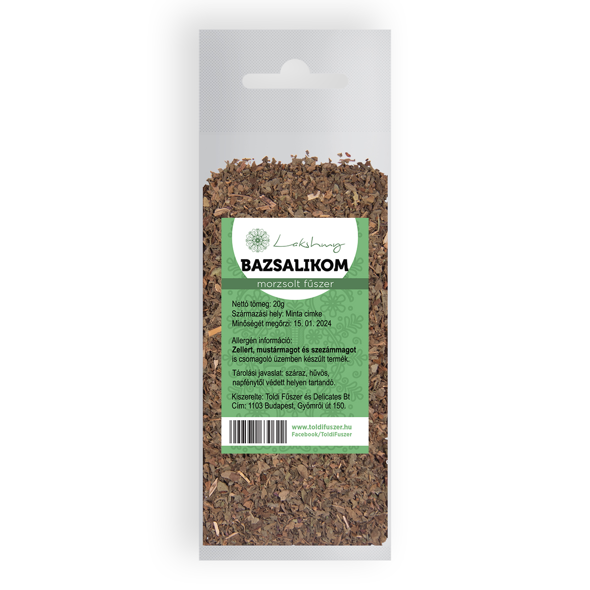 Lakshmy Sušená drvená bazalka 20 g