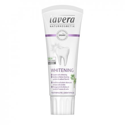 Lavera Basis Sensitive organická bieliaca zubná pasta s bambusovým fluoridom 75 ml