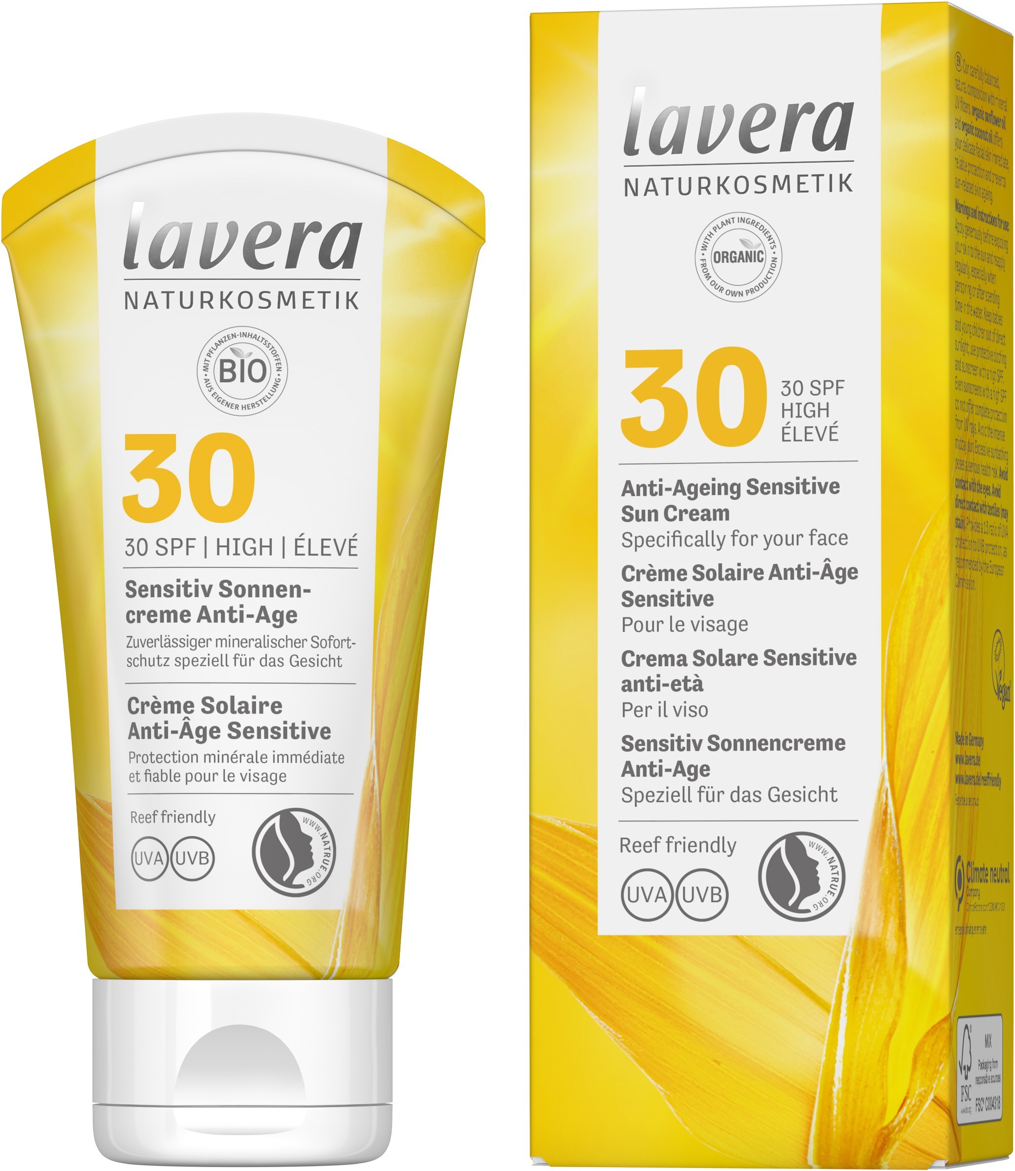 Lavera Sun Sensitive Anti-Age slnečný krém SPF30 50 ml