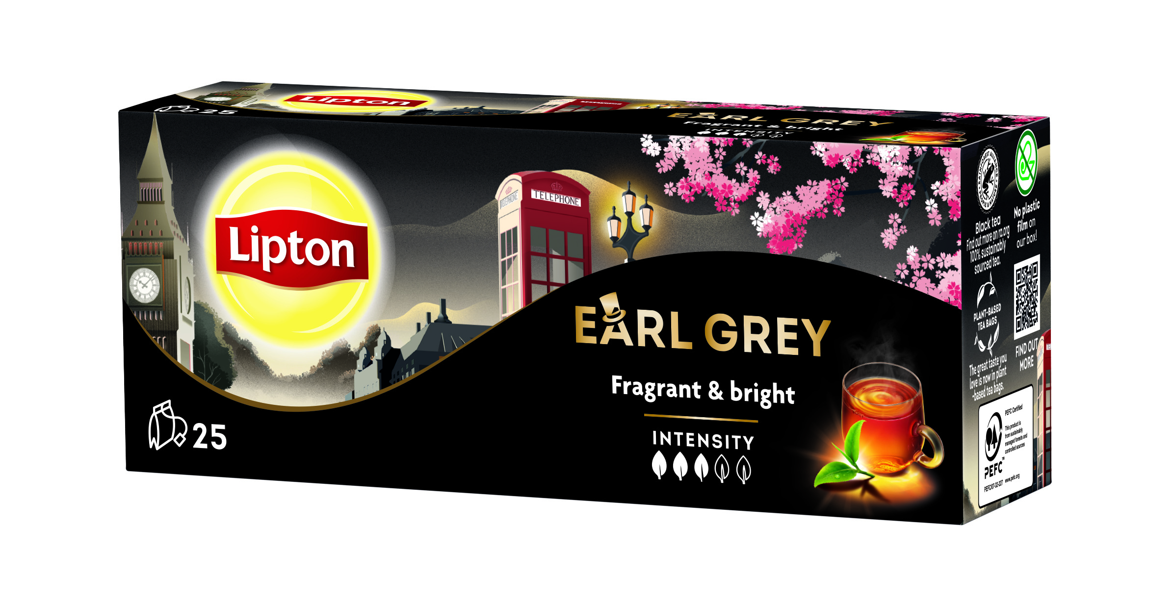 Lipton earl grey čaj 25x1,5g 37,5 g