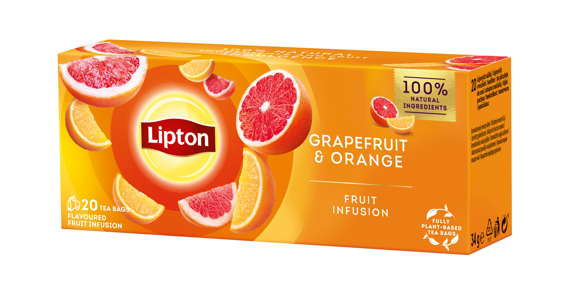 Lipton grepfrút-pomarančový čaj 20x1,7g 34 g