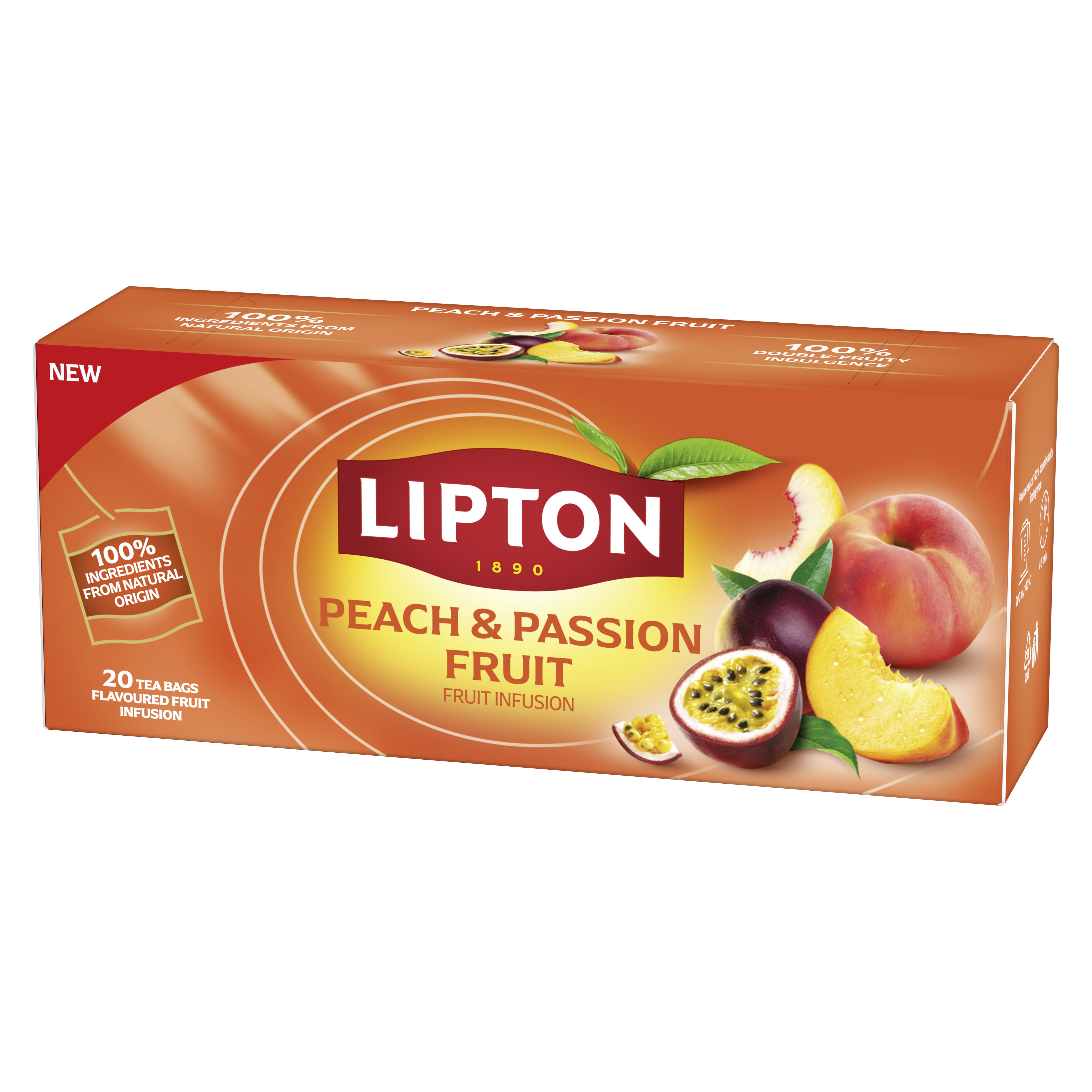 Lipton broskyňovo-marakuja čaj 20x2g 40 g
