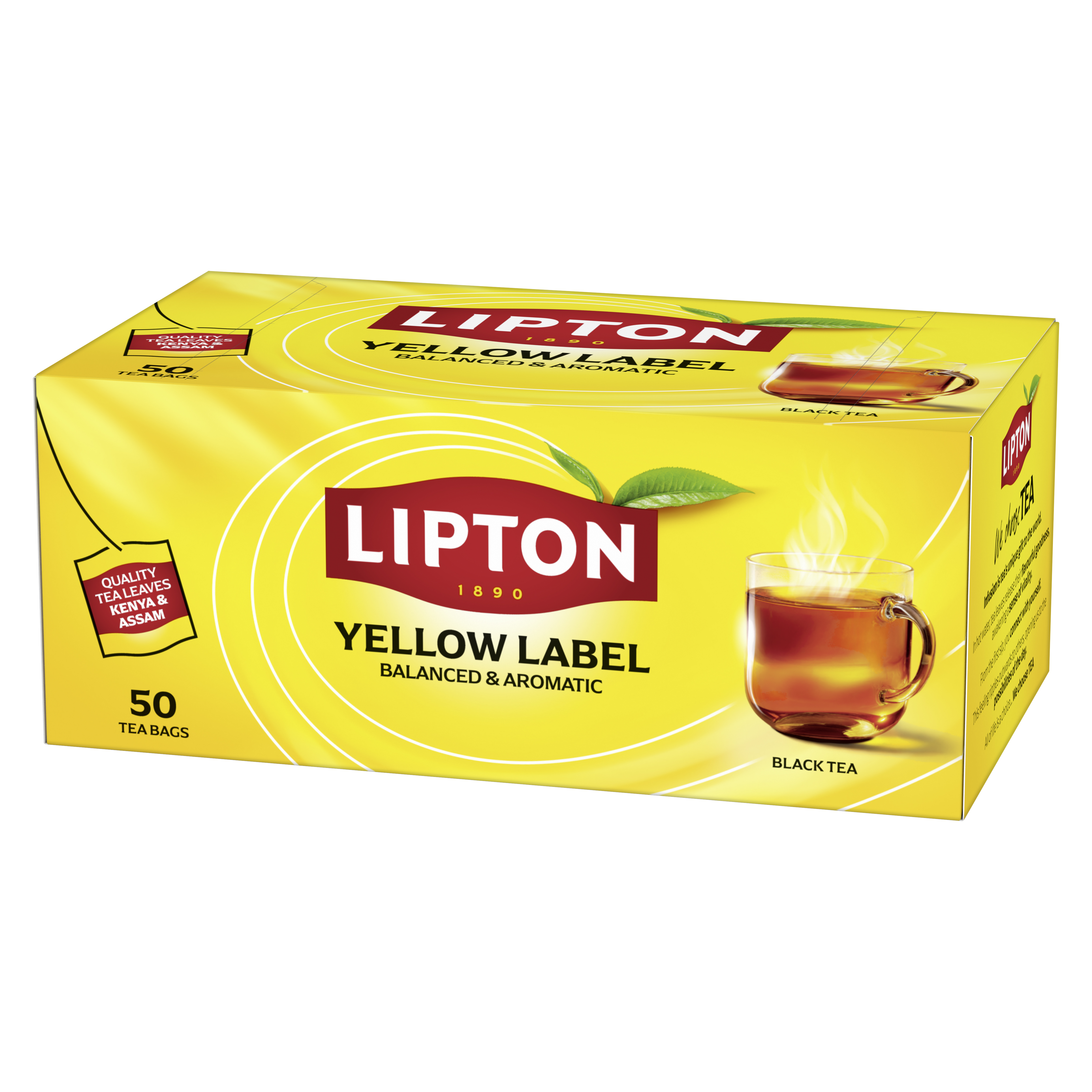 Lipton yellow label čierny čaj 50x1,5g 75 g