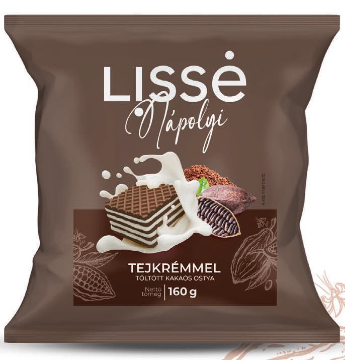 Lissé kakaová oblátka plnená mliečnou náplňou 160 g