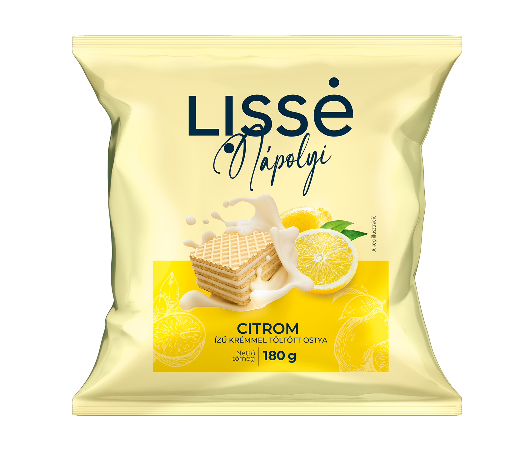 Lissé plnená oblátka citrónová príchuť 180 g