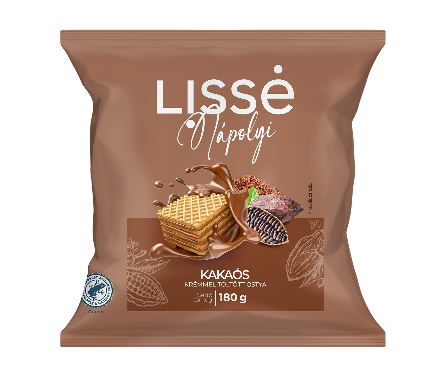 Lissé plnená wafle kakaové 180 g