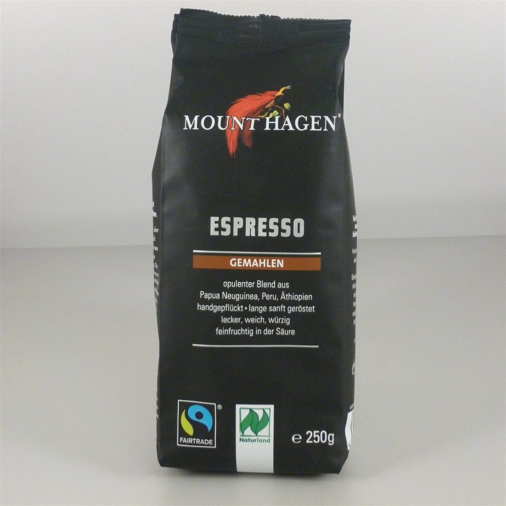 Mount Hagen Mletá Espresso Káva 250 g