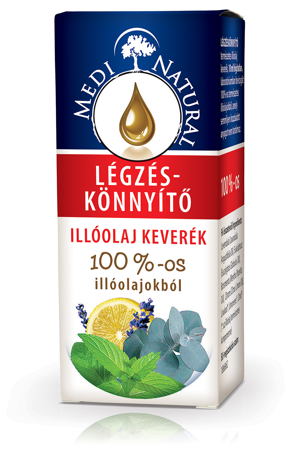Medinatural osviežujúca zmes esenciálnych olejov pre ľahšie dýchanie 10 ml