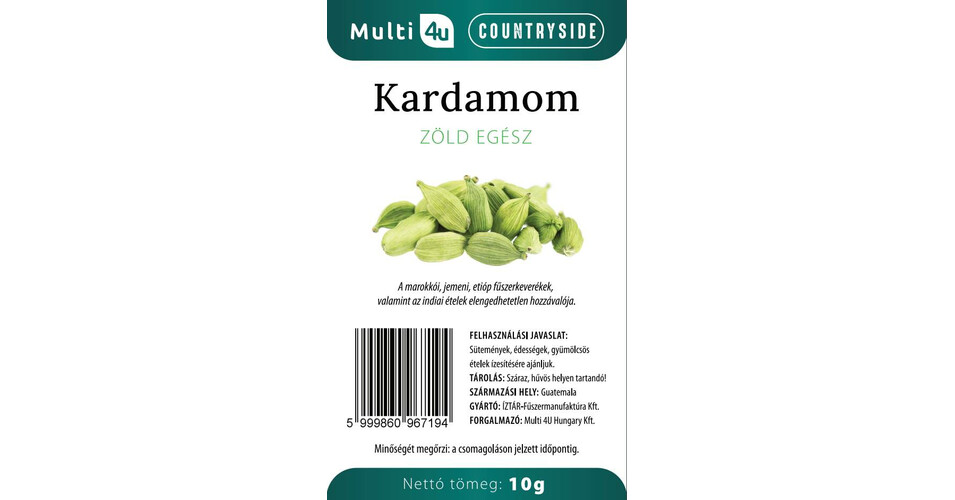Multi 4u countryside kardamom zelený celý 10 g