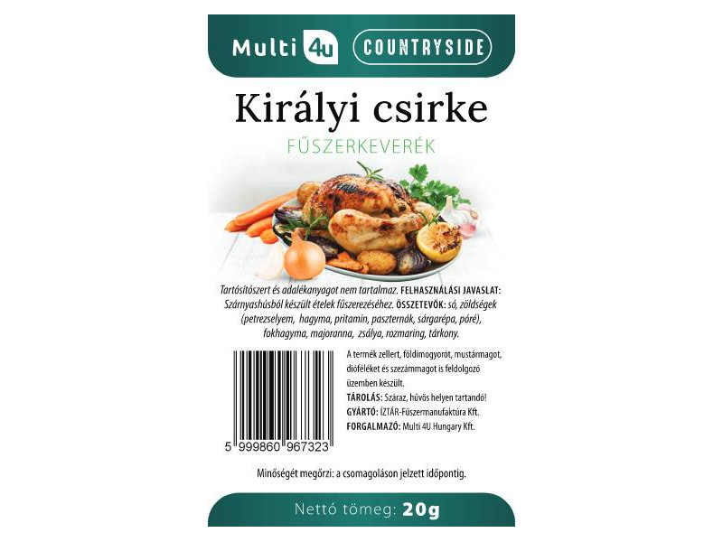 Multi 4u countryside kráľovská zmes korenia na kuracie mäso 20 g