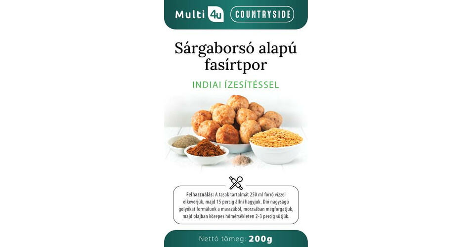 Multi 4u countryside hrachový fašírkový prášok s indickou príchuťou 200 g