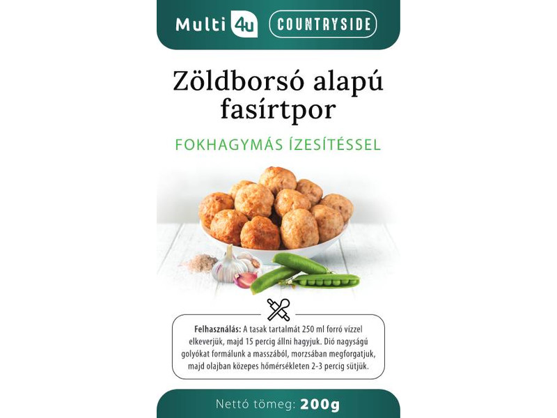 Multi 4u countryside hrachový základ na fašírky s príchuťou cesnaku 200 g