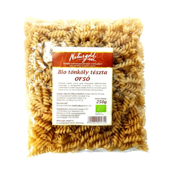 Naturgold bio špaldová cestovina oriešok biela 250 g