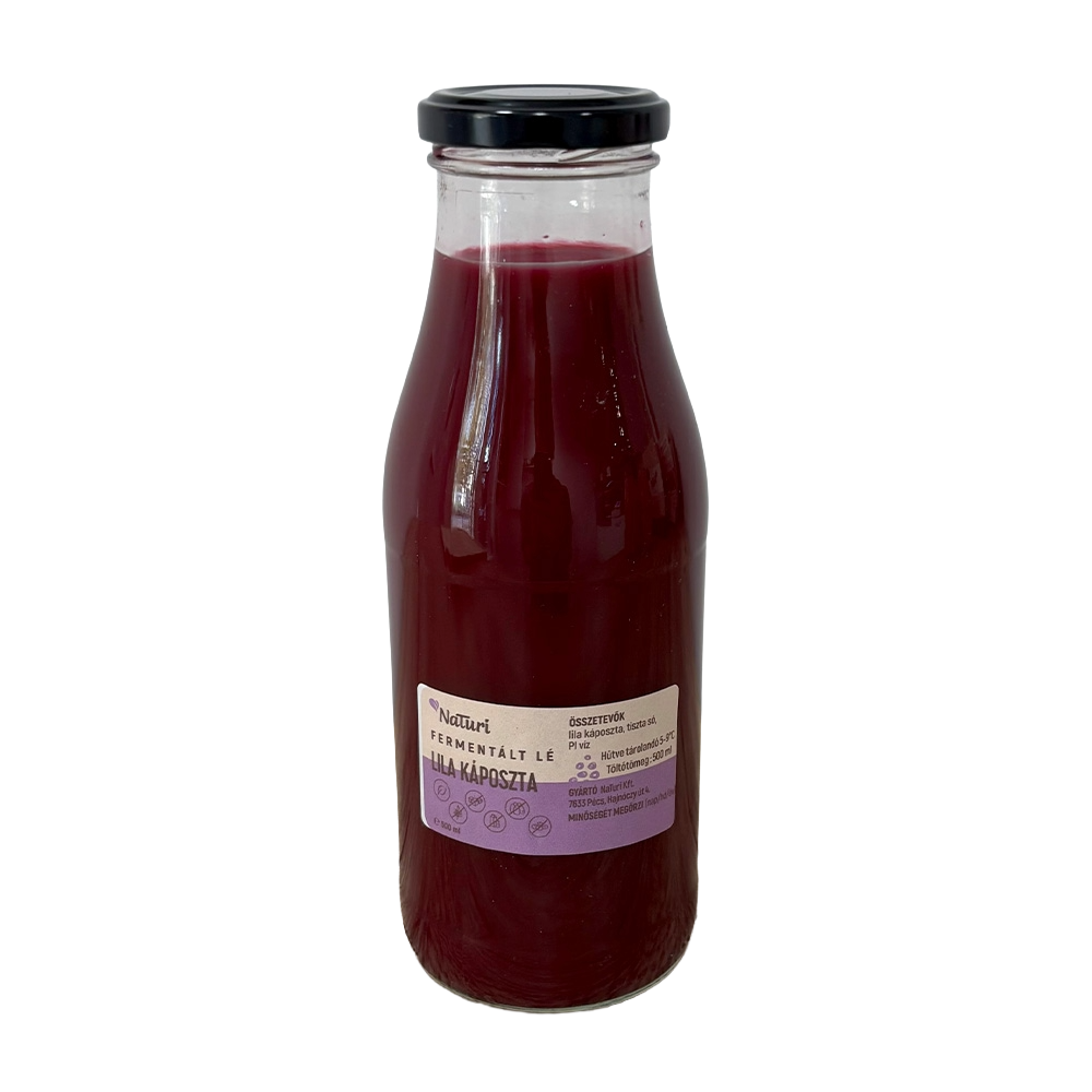 Naturi fermentovaná zeleninová šťava - červené kapusta 500 ml