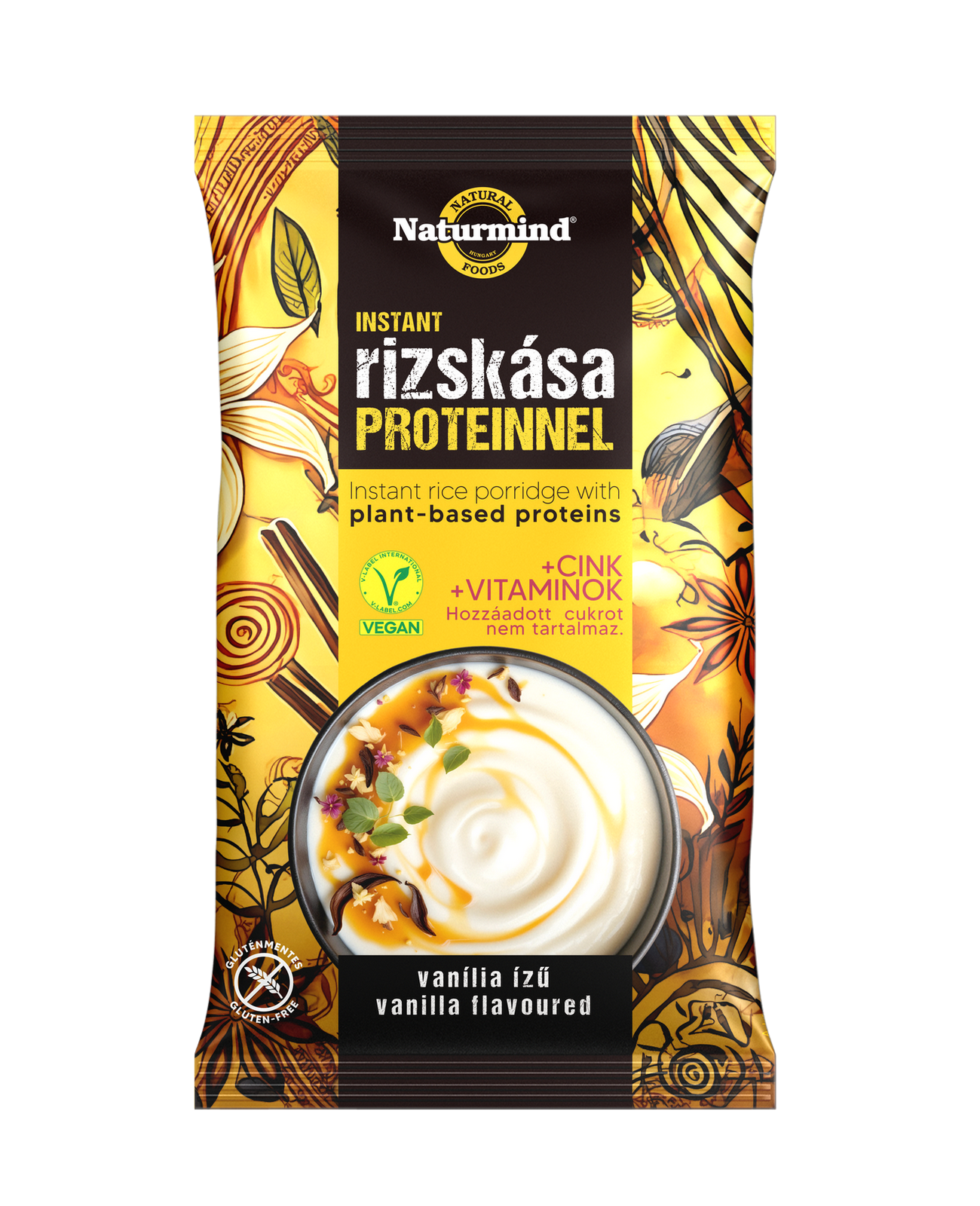 Naturmind proteínová bezlepková instantná ryžová kaša vanilková 44 g
