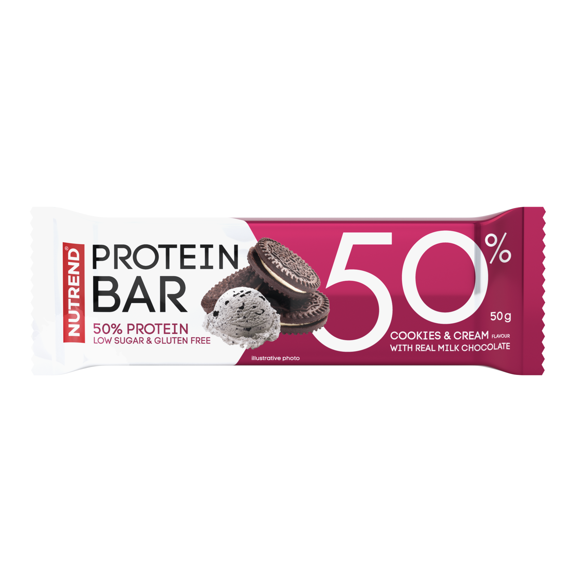 Nutrend proteínová tyčinka 50% cookies and cream 50 g