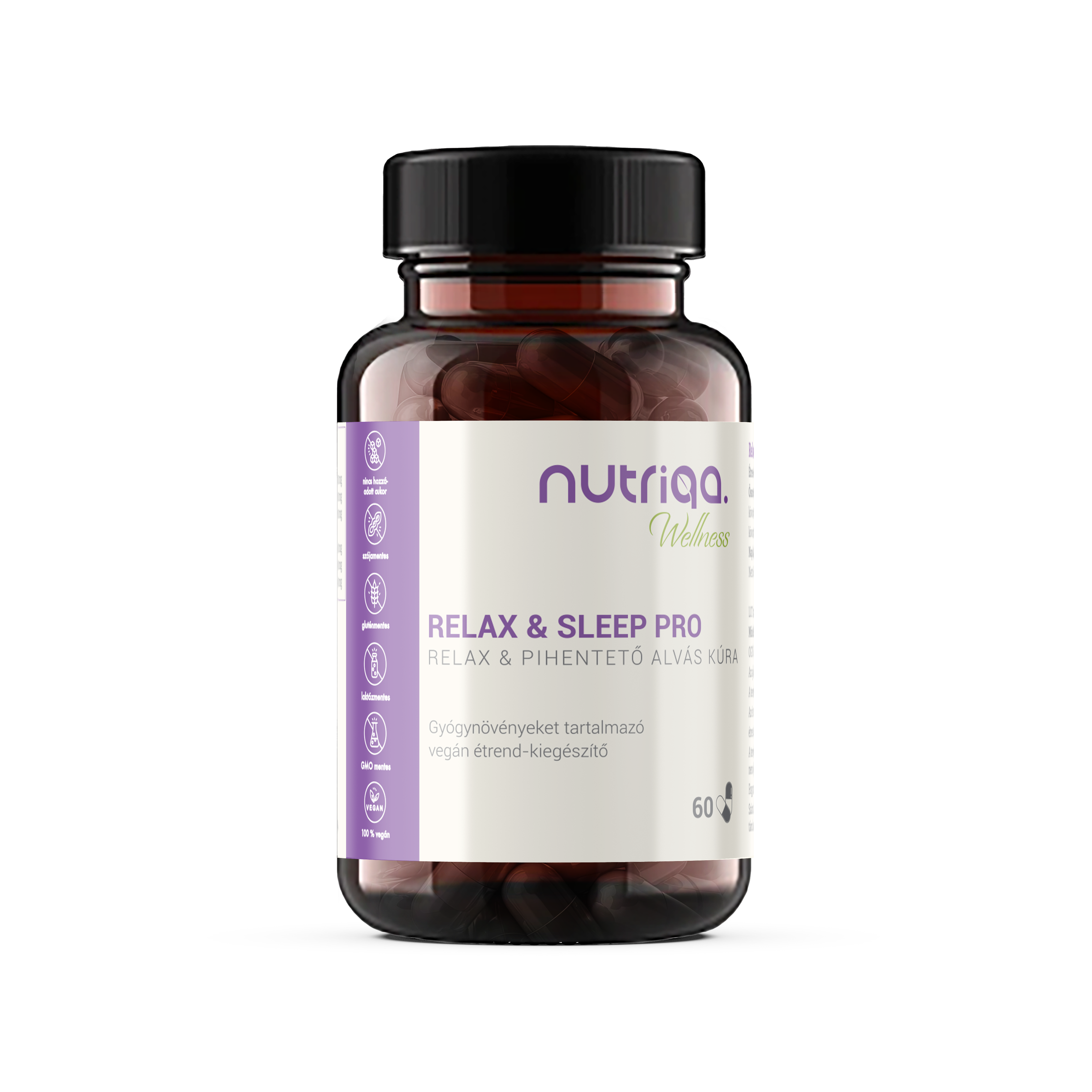 Nutriqa relax &amp; pihentujúca spánková kúra vegán kapsula 60 ks