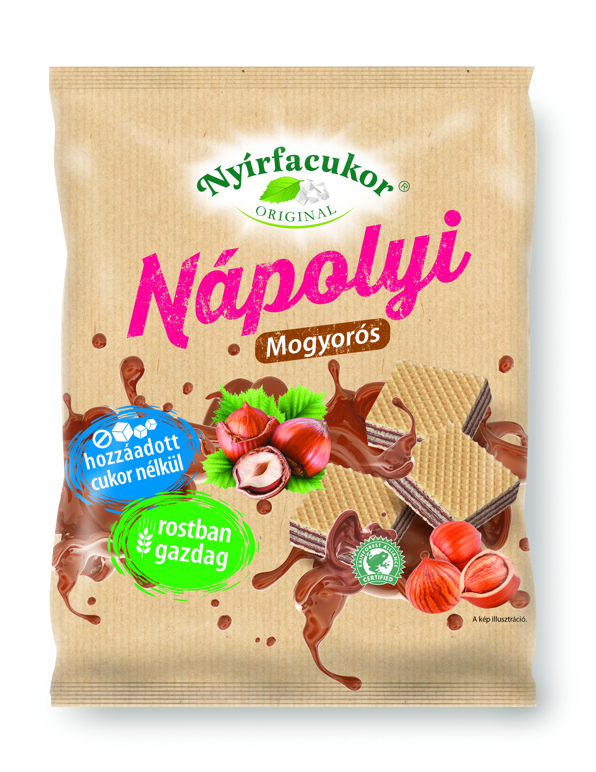 Nyírfacukor lieskovoorieškové oblátky s brezovým cukrom 180 g