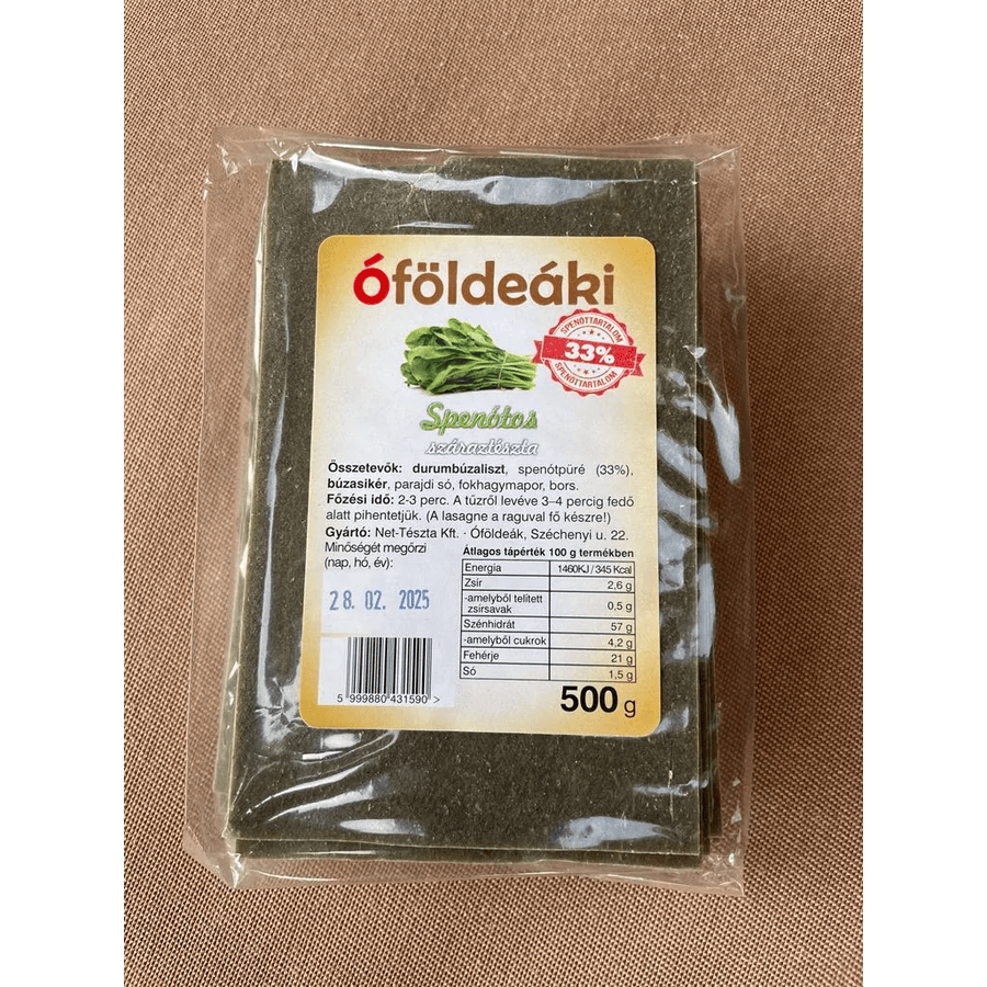 Óföldeáki špenátové lasagne 500 g