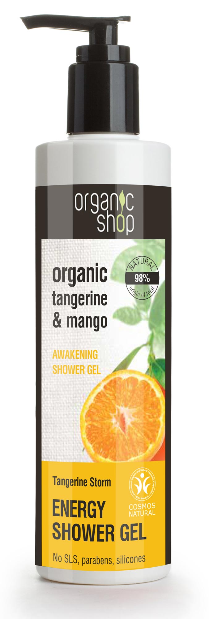 Organic Shop povzbudzujúci sprchový gél s mandarínkou a mangom 280 ml